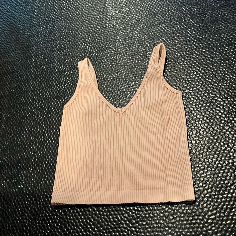 Ribbed cropped tank